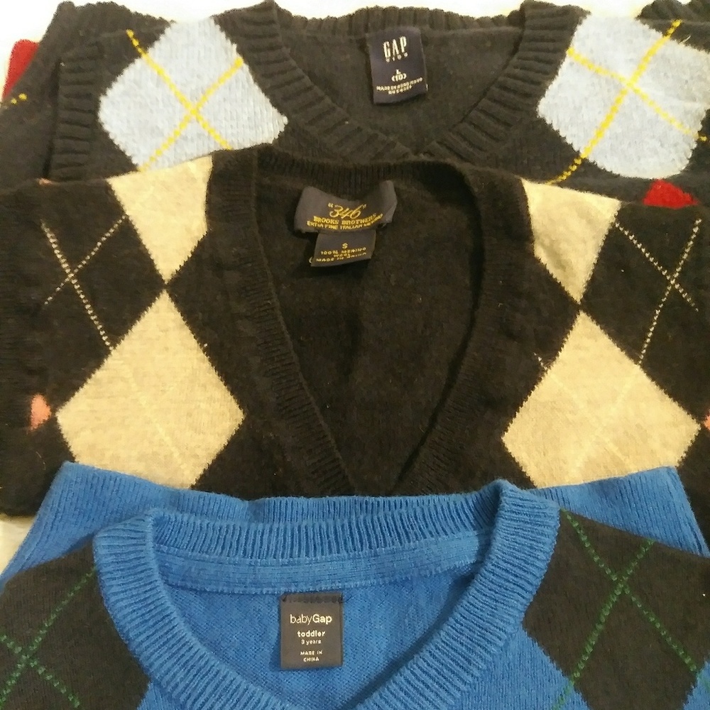 Toddler Boys sweater and 2 vest Bundle